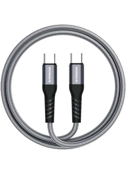 Riversong Hercules C6 Καλώδιο USB Type-C σε Type-C 100W 1.2m — Γκρι