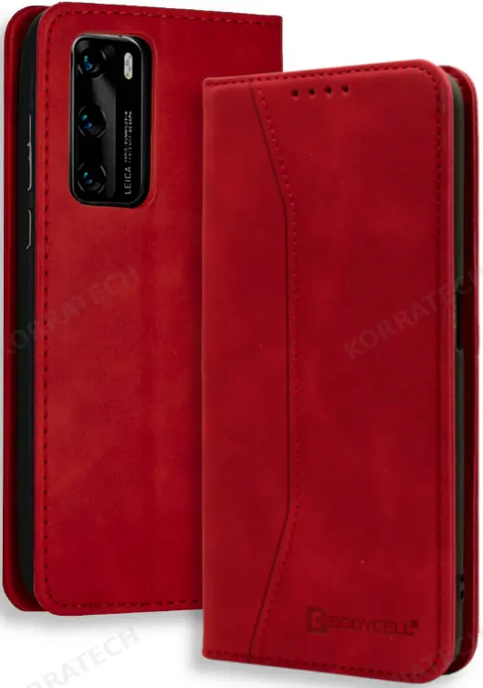 Bodycell Θήκη - Πορτοφόλι Huawei P40 - Red (5206015060380)