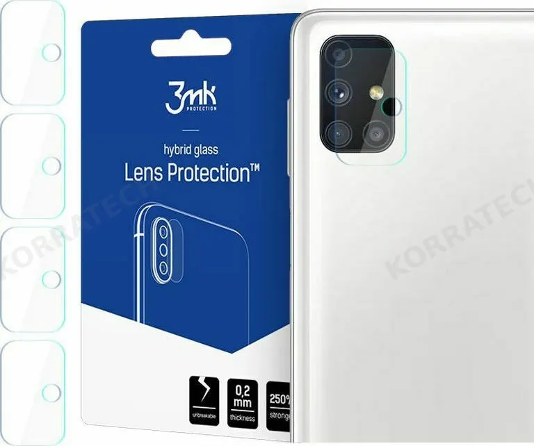 3MK Hybrid Glass Camera Protector - Αντιχαρακτικό Υβριδικό Προστατευτικό Γυαλί για Φακό Κάμερας Samsung Galaxy M51 - 4 Τεμάχια (5903108305778)
