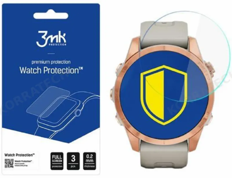 3MK Premium Flexible Glass - Αντιχαρακτικό Υβριδικό Προστατευτικό Γυαλί - Garmin Fenix 7S - 0.2mm - 3 Τεμάχια (5903108459365)
