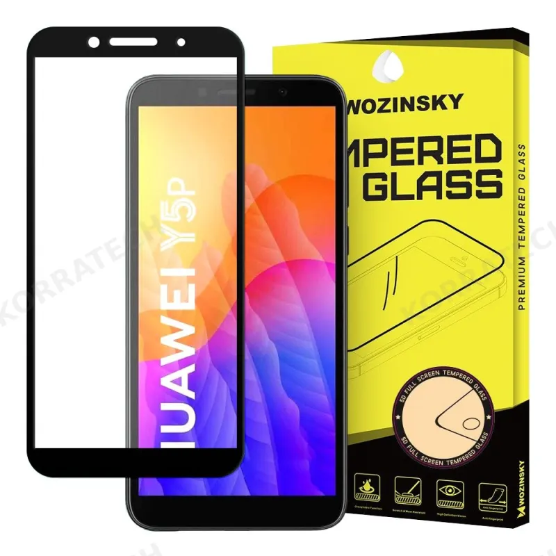 Wozinsky Tempered Glass - Fullface Αντιχαρακτικό Γυαλί Οθόνης Huawei Y5p - Black (67086)