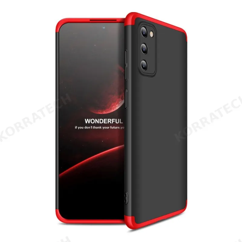 GKK Θήκη Hybrid Full Body 360° Samsung Galaxy A41 - Black / Red (71456)