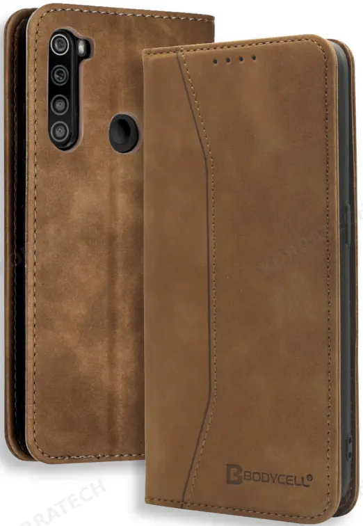 Bodycell Θήκη - Πορτοφόλι Xiaomi Redmi Note 8 / Note 8 2021 - Brown (5206015059520)