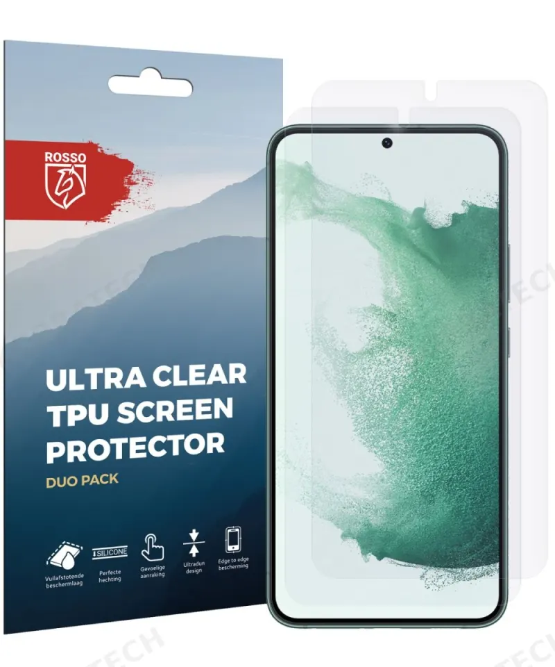 Rosso Ultra Clear Screen Protector - Μεμβράνη Προστασίας Οθόνης - Samsung Galaxy S22 Plus 5G  - 2 Τεμάχια (8719246344657)
