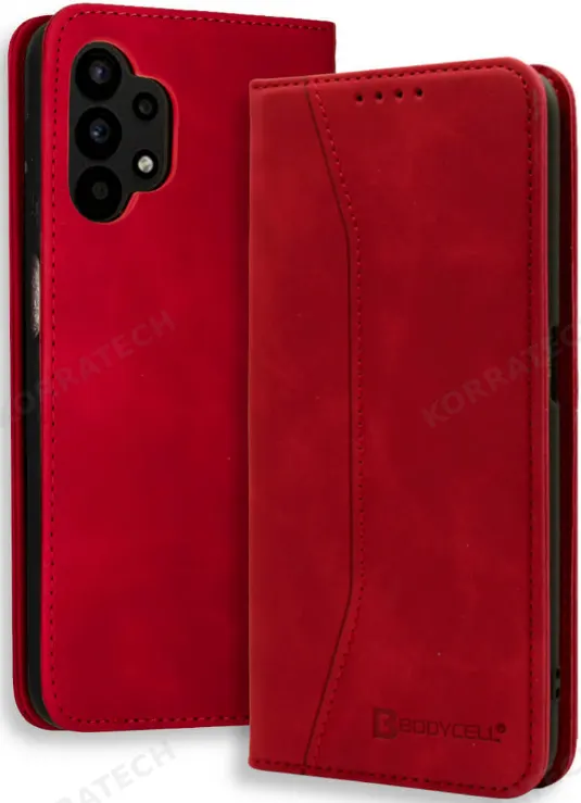 Bodycell Θήκη - Πορτοφόλι Samsung Galaxy A32 5G - Red (5206015063084)
