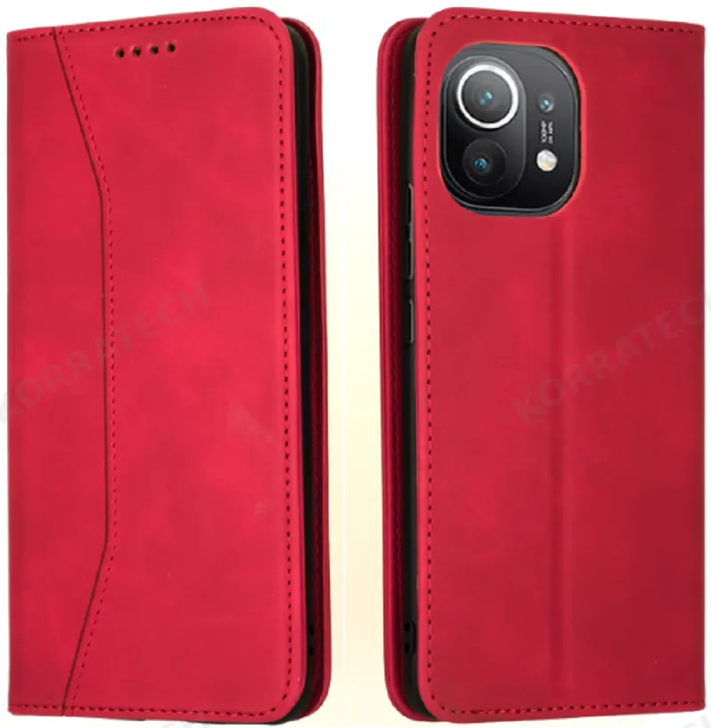 Bodycell Θήκη - Πορτοφόλι Xiaomi Mi 11 - Red (5206015063350)