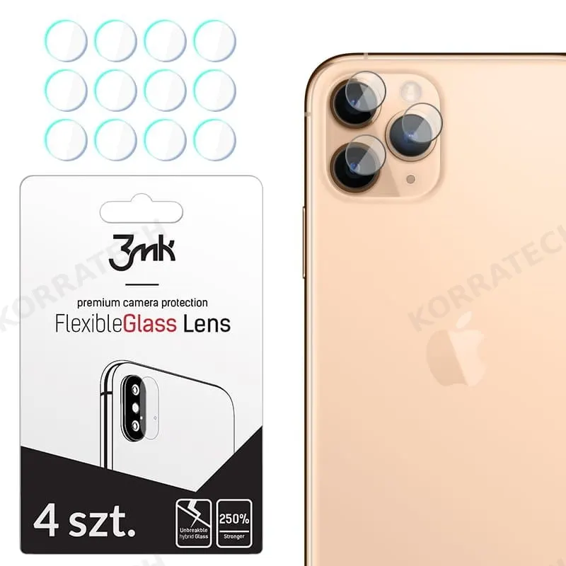 3MK Glass Camera Protector - Αντιχαρακτικό Προστατευτικό Γυαλί για Φακό Κάμερας iPhone 11 Pro - 4 τεμάχια (53648)