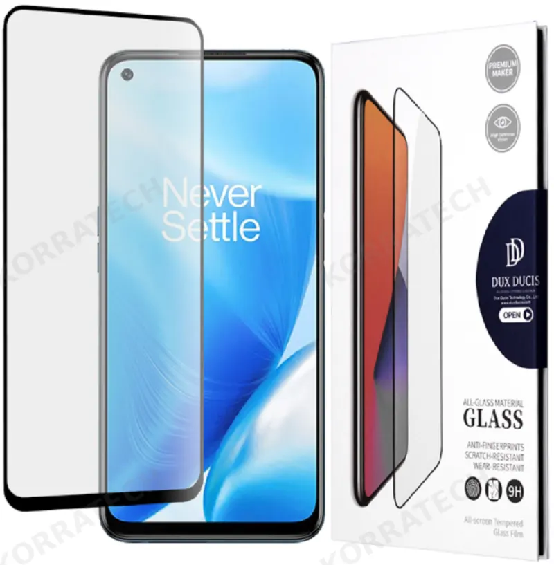 DuxDucis Tempered Glass - FullFace Αντιχαρακτικό Προστατευτικό Γυαλί Οθόνης OnePlus Nord N200 5G - Black (6934913048436)