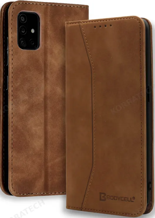 Bodycell Θήκη - Πορτοφόλι Samsung Galaxy A51 - Brown (5206015058226)