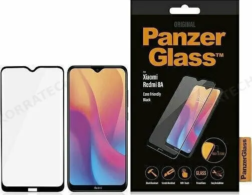 PanzerGlass Tempered Glass Case Friendly - Fullface Αντιχαρακτικό Γυαλί Οθόνης - Xiaomi Redmi 8A - Black (5711724080180)