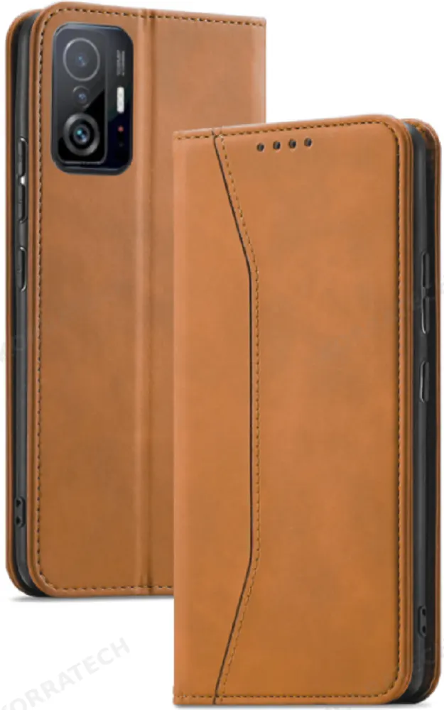 Bodycell Θήκη - Πορτοφόλι Xiaomi 11T / 11T Pro - Brown (5206015059810)