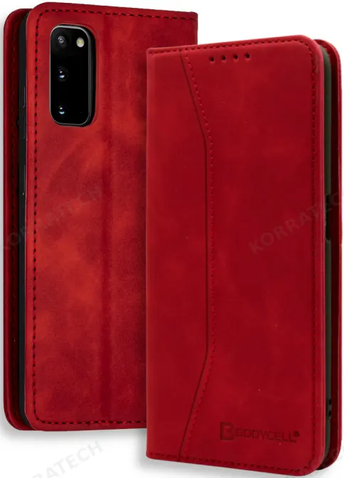 Bodycell Θήκη - Πορτοφόλι Samsung Galaxy S20 - Red (5206015058363)