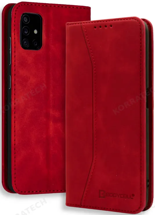 Bodycell Θήκη - Πορτοφόλι Samsung Galaxy A71 - Red (5206015058318)