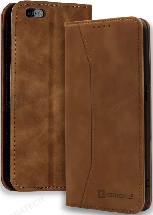 Bodycell Θήκη - Πορτοφόλι Apple iPhone 6S / 6 - Brown (5206015057328)