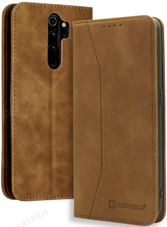 Bodycell Θήκη - Πορτοφόλι Xiaomi Redmi Note 8 Pro - Brown (5206015059599)