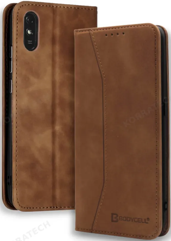Bodycell Θήκη - Πορτοφόλι Xiaomi Redmi 9A / 9AT / 9i - Brown (5206015059322)