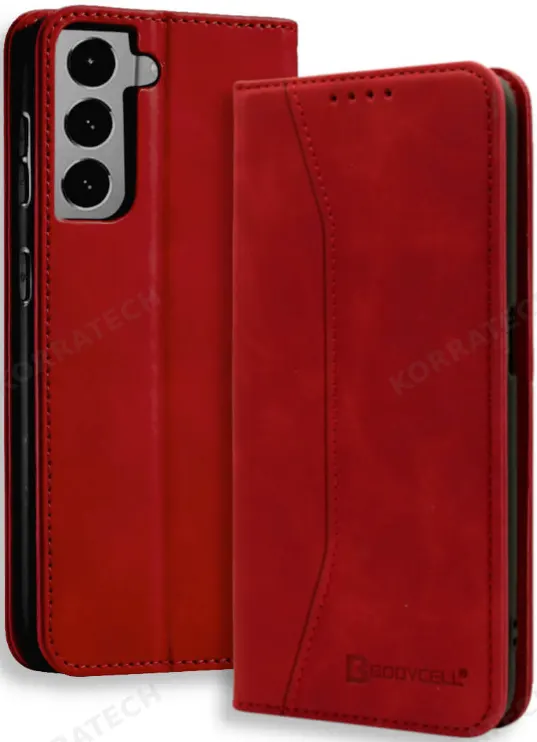 Bodycell Θήκη - Πορτοφόλι Samsung Galaxy S21 5G - Red (5206015058769)