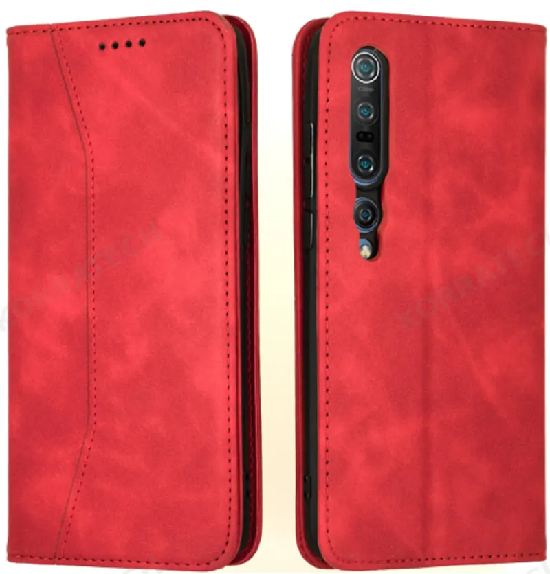 Bodycell Θήκη - Πορτοφόλι Xiaomi Mi 10 / Mi 10 Pro - Red (5206015059780)
