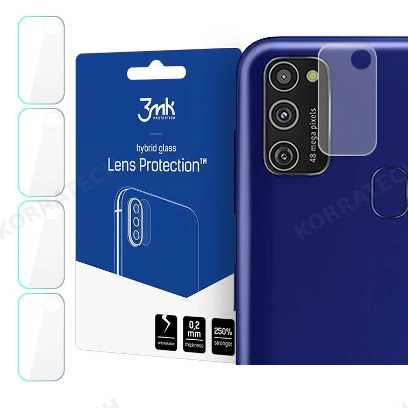 3MK Hybrid Glass Camera Protector - Αντιχαρακτικό Υβριδικό Προστατευτικό Γυαλί για Φακό Κάμερας Samsung Galaxy M21 - 4 τεμάχια (71967)