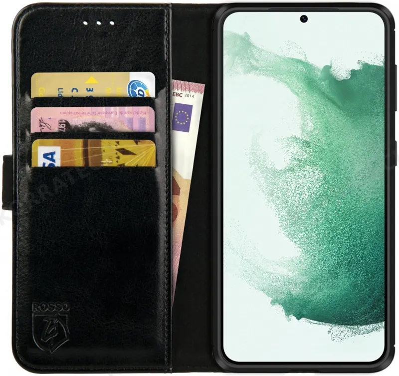 Rosso Element PU Θήκη Πορτοφόλι Samsung Galaxy S22 Plus 5G - Black (8719246343094)