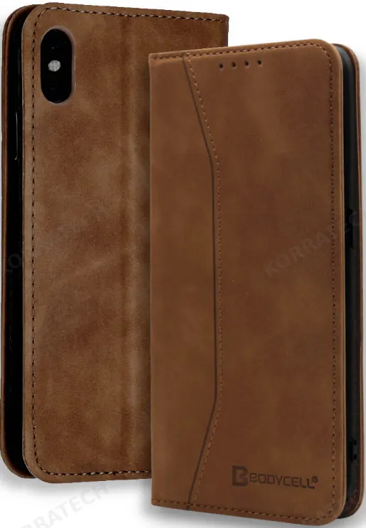 Bodycell Θήκη - Πορτοφόλι Apple iPhone X / XS - Brown (5206015057526)