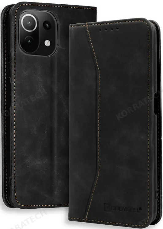 Bodycell Θήκη - Πορτοφόλι Xiaomi 11 Lite 5G NE / Mi 11 Lite - Black (5206015063367)