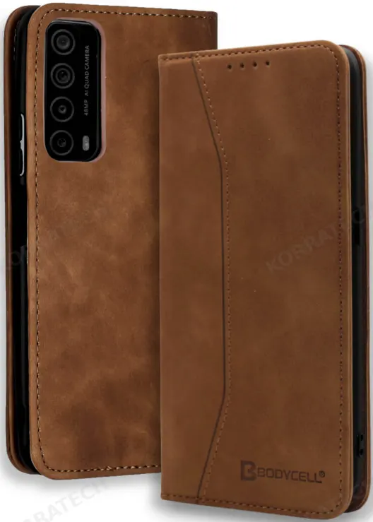 Bodycell Θήκη - Πορτοφόλι Huawei P Smart 2021 - Brown (5206015060144)