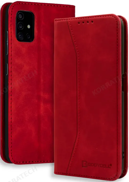 Bodycell Θήκη - Πορτοφόλι Samsung Galaxy A51 - Red (5206015058219)