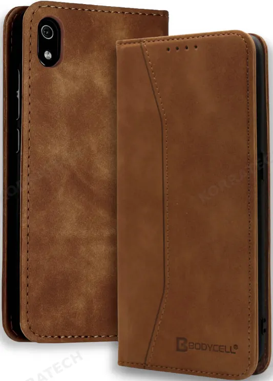 Bodycell Θήκη - Πορτοφόλι Xiaomi Redmi 7A - Brown (5206015059124)