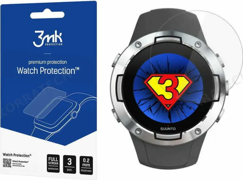 3MK Premium Flexible Glass - Αντιχαρακτικό Υβριδικό Προστατευτικό Γυαλί - Suunto 5 - 0.2mm - 3 Τεμάχια (5903108318174)