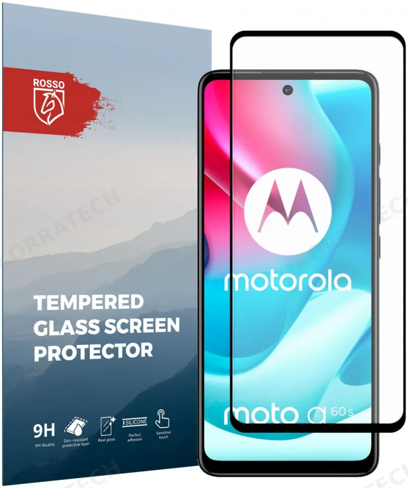 Rosso Tempered Glass - FullFace Αντιχαρακτικό Προστατευτικό Γυαλί Οθόνης Motorola Moto G60S - Black (8719246339790)