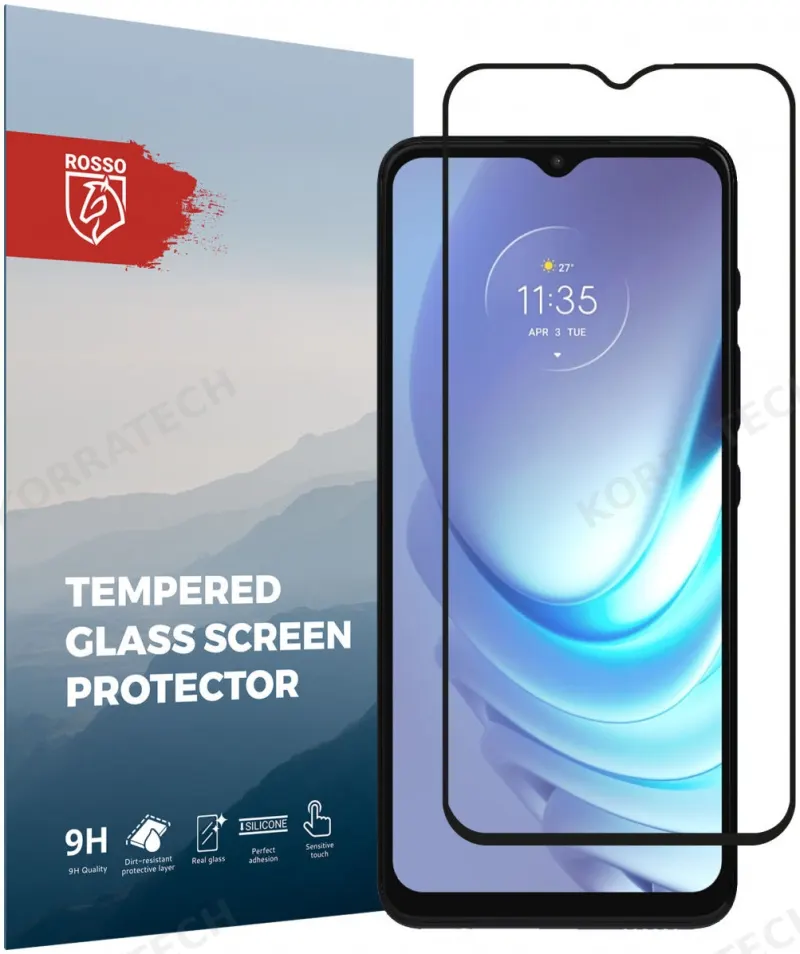 Rosso Tempered Glass - FullFace Αντιχαρακτικό Προστατευτικό Γυαλί Οθόνης Motorola Moto G50 5G / G50 4G - Black (8719246342424)
