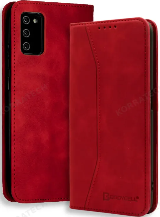 Bodycell Θήκη - Πορτοφόλι Samsung Galaxy A02s - Red (5206015063114)