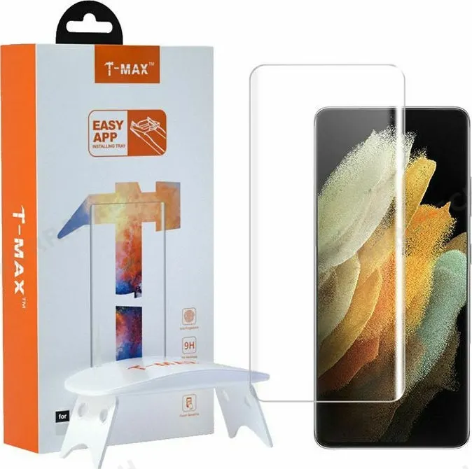 T-MAX Liquid Full Glue 3D Tempered Glass - Σύστημα Προστασίας Οθόνης Samsung Galaxy S21 Ultra 5G (5206015066566)