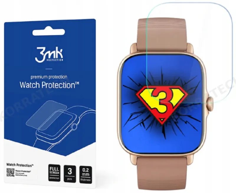 3MK ARC Screen Protector - Μεμβράνη Προστασίας Οθόνης Xiaomi Amazfit GTS 3 - 3 Τεμάχια (5903108444354)