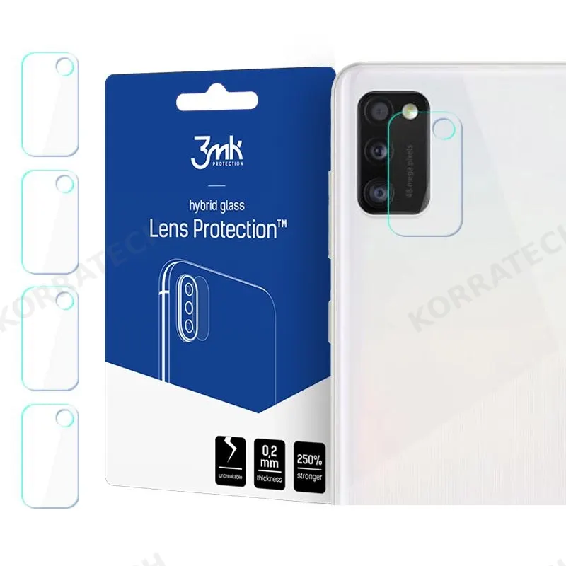 3MK Hybrid Glass Camera Protector - Αντιχαρακτικό Υβριδικό Προστατευτικό Γυαλί για Φακό Κάμερας Samsung Galaxy A41 - 4 τεμάχια (72562)