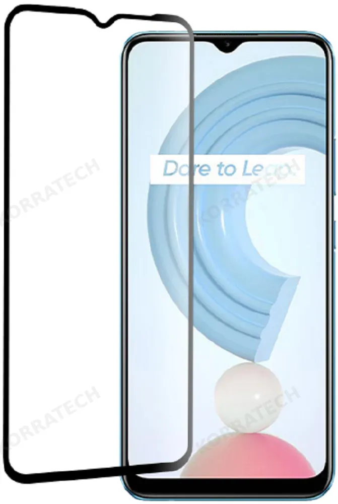 Mocolo TG+ Full Glue Tempered Glass - Fullface Αντιχαρακτικό Γυαλί Realme C21Y / C25Y - Black (0765105263704)