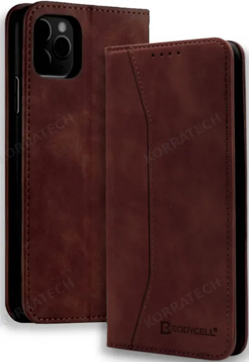 Bodycell Θήκη - Πορτοφόλι Apple iPhone 12 Pro Max - Dark Brown (5206015055430)