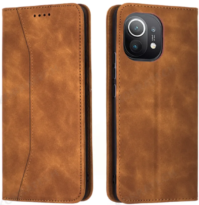 Bodycell Θήκη - Πορτοφόλι Xiaomi Mi 11 - Brown (5206015063343)