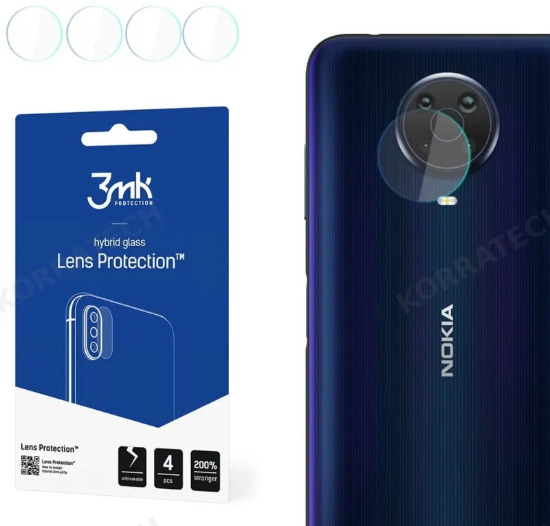3MK Hybrid Glass Camera Protector - Αντιχαρακτικό Υβριδικό Προστατευτικό Γυαλί για Φακό Κάμερας Nokia G20 - 4 Τεμάχια (5903108429566)