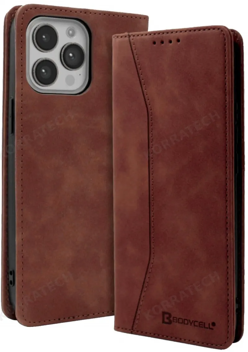 Bodycell Θήκη - Πορτοφόλι Apple iPhone 13 Pro - Dark Brown (5206015067143)