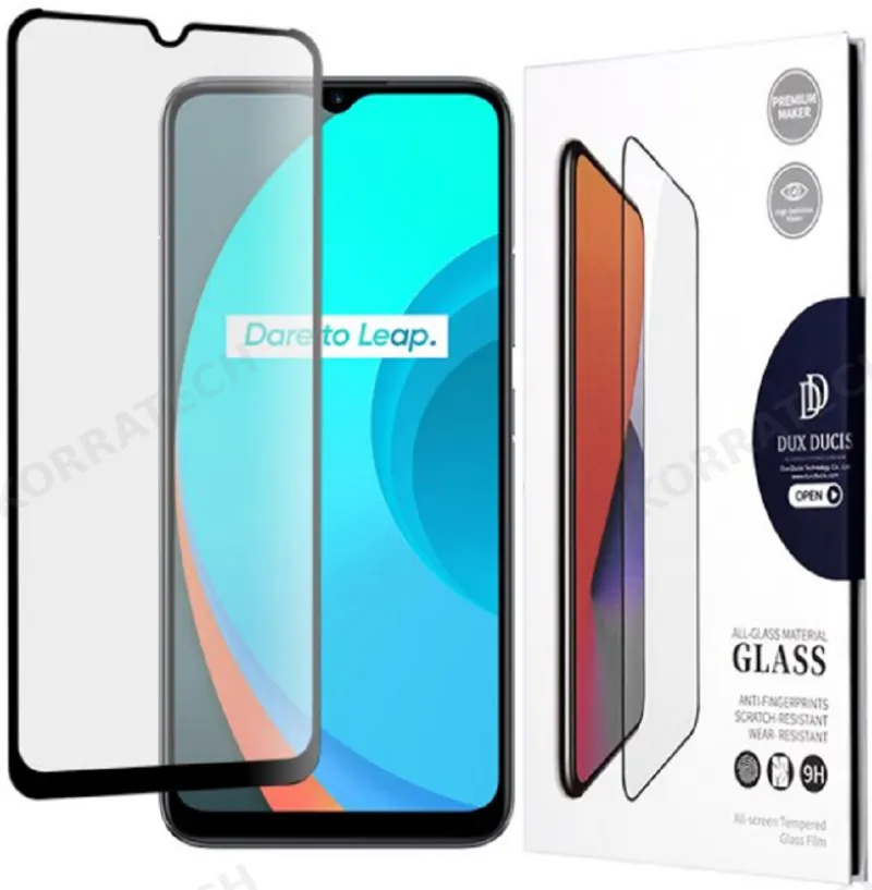 DuxDucis Tempered Glass - FullFace Αντιχαρακτικό Προστατευτικό Γυαλί Οθόνης Realme C11 - Black (6934913056592)