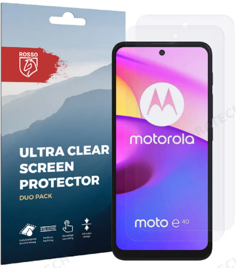 Rosso Ultra Clear Screen Protector - Μεμβράνη Προστασίας Οθόνης - Motorola Moto E40 / E30 - 2 Τεμάχια (8719246342493)