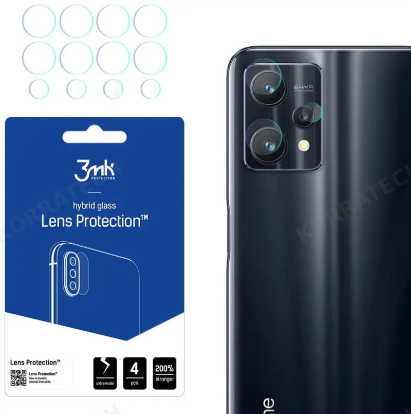 3MK Hybrid Glass Camera Protector - Αντιχαρακτικό Υβριδικό Προστατευτικό Γυαλί για Φακό Κάμερας Realme 9 Pro - 4 Τεμάχια (5903108462594)