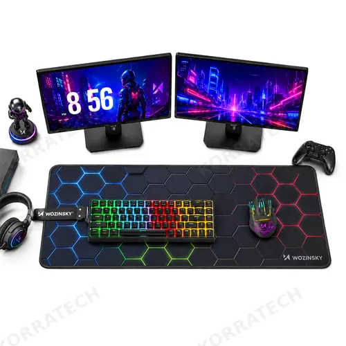 Επιφάνεια Εργασίας Gaming 800x300mm Αδιάβροχη με Μοτίβο - Μαύρο WPD-B800