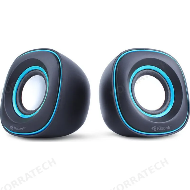 Kisonli V350 Ηχεία 2.0 6W Black Blue - Υπολογιστή  - Laptop
