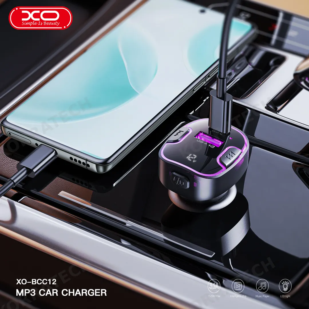 XO BCC12 FM Transmitter με Bluetooth, MP3 + 5V3.1A